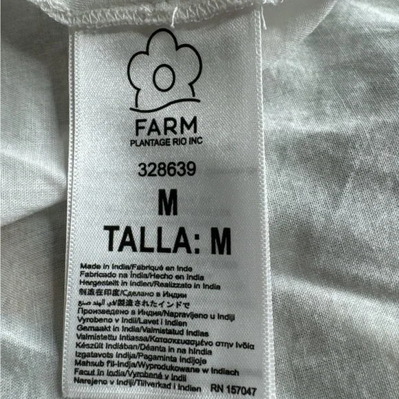 FARM RIO Sweet Bloom Bouquet Off-White Mini Dress, Size M. - Picture 6 of 10